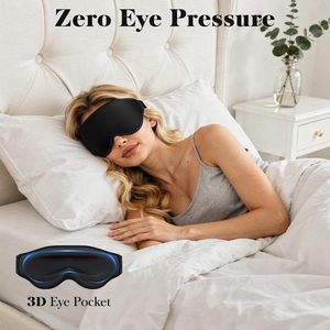Antifaz 3D Suave para <span class=keywords><strong>Dormir</strong></span>, Sin Presión, Bloquea la Luz, con Correa Ajustable, Negro, para Hombres y Mujeres, Viajes, Sueño Nocturno - Product Image 3