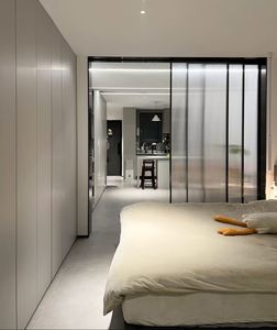 Porte de séparation en verre avec cadre en aluminium moderne personnalisé, design étanche pour l'intérieur du salon et de la cuisine - Product Image 2