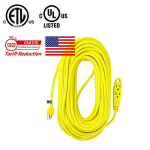 100 chân 3 Outlet Heavy Duty mở rộng dây NEMA 5-15 3pin cắm PVC Áo khoác Nhà thiết bị thắp sáng kết thúc ngoài trời mở rộng dây - Product Image 1