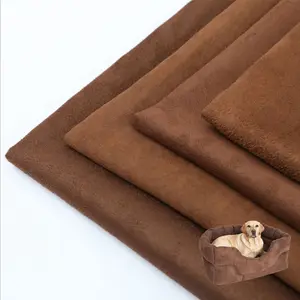 Wholesale Faux Leather Upholstery home textile knitted suede 100%poly microfiber suede fabric for sofa and shoes