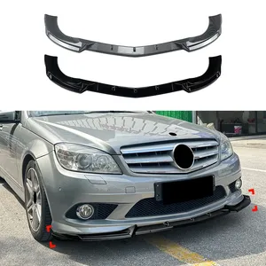ลิ้นกันชนหน้ารถยนต์ StarNav สำหรับรถยนต์ C Class W204 S204 ปี 2007-2010 2011-2014 สำหรับชุดแต่ง AMG Line Diffuser Spoiler - Product Image 2