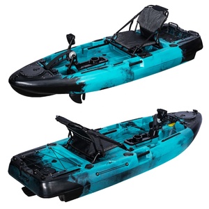 Petit bateau à moteur en plastique pour la pêche et le kayak avec pédales et moteur, frais de port réduits, bateau à pédales en plastique pour la pêche - Product Image 1