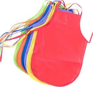 Tablier jetable non tissé multicolore pour enfants, idéal pour le dessin, les fêtes, le bricolage, la maternelle et la salle de classe - Product Image 1