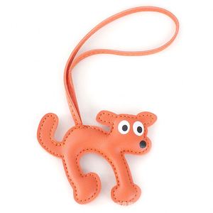 Porte-clés pendentif en cuir PU motif dessin animé mignon, cadeau créatif pour hommes et femmes, accessoires de sac mignons en forme d'animal de compagnie - Product Image 2