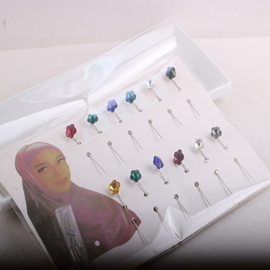 Nouveau <span class=keywords><strong>fantaisie</strong></span> personnalisé fleur cristal motif longue aiguille broche broche multi-usages sécurité Hijab écharpe broches pour les femmes musulmanes cadeau de fête - Product Image 5