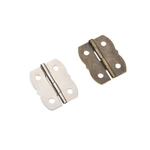 Bisagra para Muebles de Acero al Carbono, Estilo Vintage, 4 Orificios, Montaje en Superficie, Bronce Plateado, Duradera, para Uso en Interiores - Product Image 5