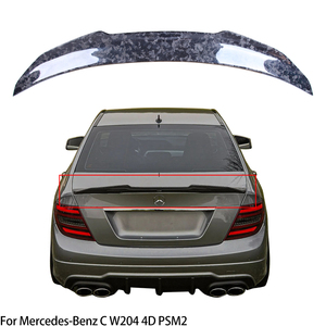 Alerón Trasero de Fibra de Carbono Forjado Estilo PSM para Clase C W204 4 Puertas, 2007-2014 - Product Image 1