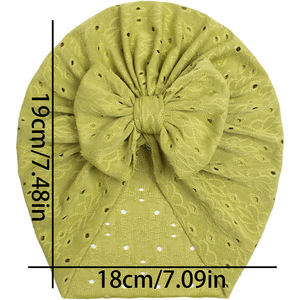 Casquette pour bébé de style européen et américain Nouveau pull à nœud rayé pour les tout-petits <span class=keywords><strong>Turban</strong></span> à mailles fines d'inspiration indienne pour l'hiver et l'été - Product Image 6