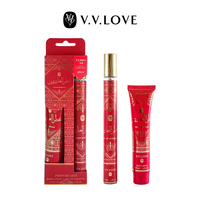 V.V.LOVE Parfum Floral Fruité Longue Durée en Spray & Lotion 35ml Eau de Toilette Mini Kit de Voyage