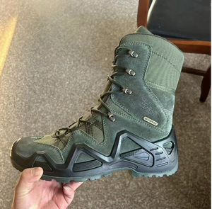 Botas tácticas largas de cuero de grano completo personalizadas DFS16, botas de senderismo tácticas PDRM de alta calidad hasta el tobillo - Product Image 5