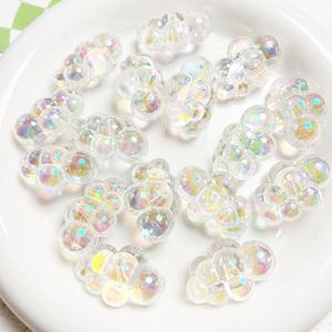 Cuentas de nube electrochapadas transparentes populares, cuentas de agujero recto Diy, cadena de teléfono móvil con cuentas hechas a mano, accesorios de joyería - Product Image 6