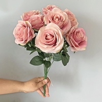 Usine En Gros Nouvelle Arrivée Personnalisée Roses En Soie Bouquet De Fleurs Artificielle Rose Fleurs