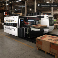 Nouvelle machine de découpe et d'impression rotative entièrement automatique à faible bruit pour boîtes en carton ondulé, avec alimentation par aspiration du bord avant