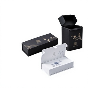 Custom Rigid Gift Boxes Ivory Board Rectangle UV Printing High-End Satin Liner With <b>Ribbon</b> For Gifts & Craft - Product Image 2