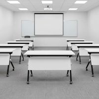 Table de formation pliante en forme de bande, avec roulettes, pour salle de conférence et salle de classe, directement de l'usine