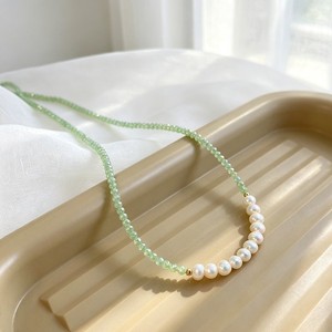 Collier ras du cou élégant en perles de cristal style frais, chaîne de clavicule délicate en perles d'eau douce, bijoux élégants pour femme au quotidien - Product Image 5