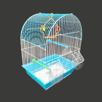 Vente en gros bon marché de cage d'élevage de canaris fantaisie conception simple en fer avec motif solide type palette plateau en plastique boîte d'emballage