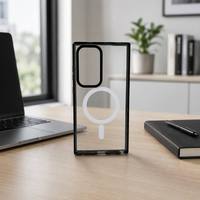 Funda Magnética para Samsung S25 Ultra, Cubierta Acrílica Transparente Delgada de 1.5mm, Ligera y Protectora Contra Rayones