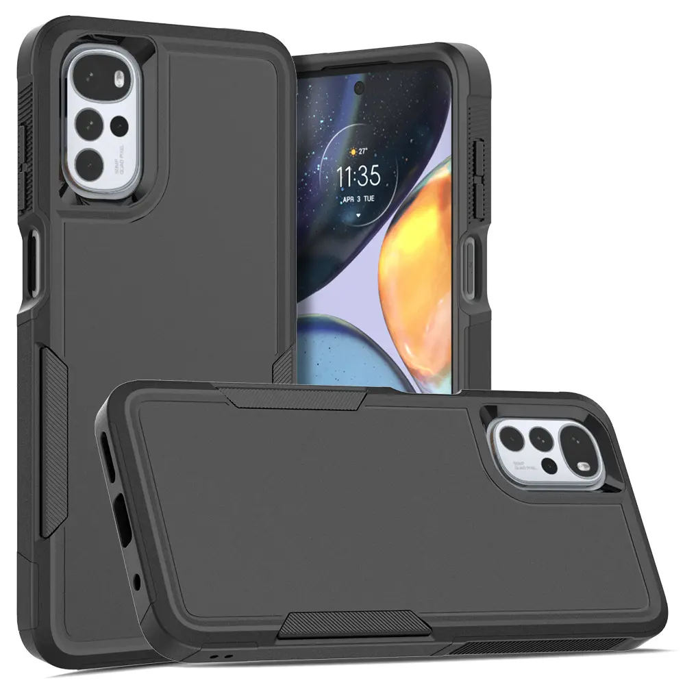 New protective case 2 in 1 set foreign trade PC+TPU mobile phone case for Motorola Moto G31 G41 G52 G82 G22 E32 E20 E30 E40