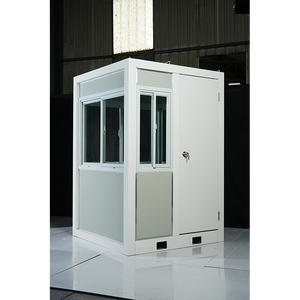 Cabina de peaje prefabricada, elegante caja de centinela, cabina de quiosco prefabricada, quiosco temporal portátil, cabina de seguridad moderna para exteriores - Product Image 1