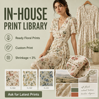 Robe en Viscose Florale OEM, Spécialiste de la Confection, Norme AQL 1.25 QC, Impressions Numériques DTG Personnalisées, Robe Femme, Tailles EU/US, Collection Boutique