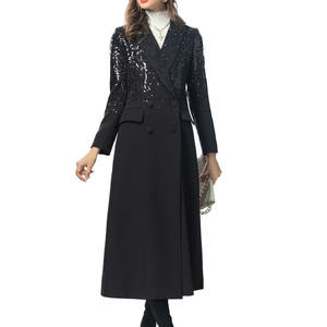 Chaqueta de un solo botón para mujer, elegante, hecha a medida, abrigos transpirables, chaquetas con patrón sólido tejido Abaya - Product Image 1