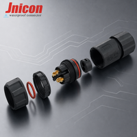 Connecteur circulaire à verrouillage par vis 20A IP67 pour câblage de contrôleur de moteur industriel automatique, connexions d'alimentation étanches mâle-femelle