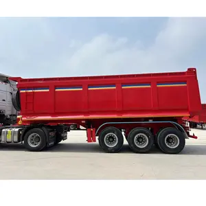 3-axles Semirremolque grain transport dump truck trailer lift kit dump trailer truck forklift hydraulic rear dump semi trailer