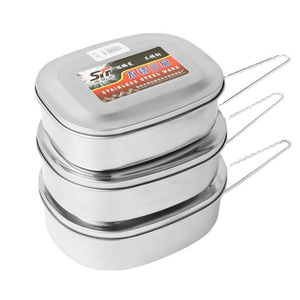 Stainless Steel Rectangular <b>Lunch</b> <b>Box</b> 800-1000ml Food Grade For Children - Product Image 2