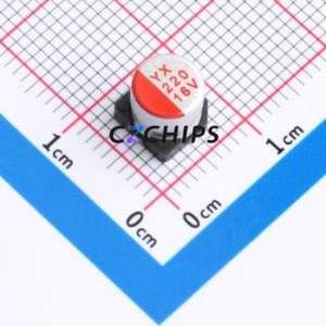 Condensateur solide SMD SPT1CM221E05TRVZC, D6.3xL5mm (Capacité : 220uF) (Précision : 20%) Tension nominale : 16V - Product Image 1