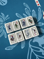 Ensemble de Mahjong Heron OEM personnalisé, écologique et durable, avec tuiles en acrylique gravées et peintes (165 tuiles) pour le Mahjong américain Riichi