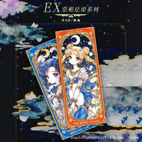 Tarjeta Coleccionable Sailor Moon de Qinglan Cultural Creative, Serie Moon Shadow Beauty, Tarjeta Conmemorativa XR Dorada con Borde Plegado