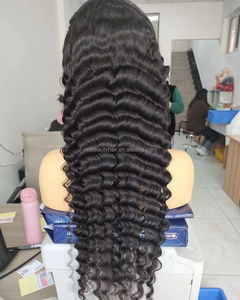 12A 30 Inches Long 100% Human Hair <b>Wig</b>,Swiss Lace Closure Front <b>Wig</b>,<b>Deep</b> <b>Wave</b> 13x4 HD Lace Frontal <b>Wigs</b> for Black Women - Product Image 2