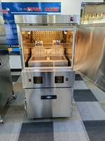 Friteuse électrique commerciale pour cuisine de restaurant de restauration rapide avec système de hotte aspirante sans conduit