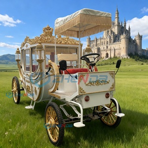 Electric Royal Carriage <b>Double</b> Row Horseless Carriage Luxury Wedding Hotel Many Occasions Royal Sightseeing Carriage Sells Well - Product Image 5
