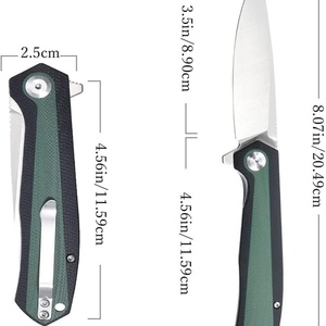 มีดพับใบมีด D2 คุณภาพสูง ดีไซน์ใหม่ปี 2025 ด้ามจับ G10 สำหรับพกพา EDC ตั้งแคมป์ ล่าสัตว์ เอาตัวรอด ใช้งานได้หลากหลาย รับผลิตแบบ OEM ปรับแต่งได้ตามต้องการ - Product Image 3