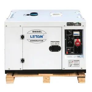Leton điện 110V 220V duy nhất/3 giai đoạn nhỏ Aircool im lặng loại máy phát điện diesel 10KW đặt giá cho 10KW 12kva Máy phát điện diesel