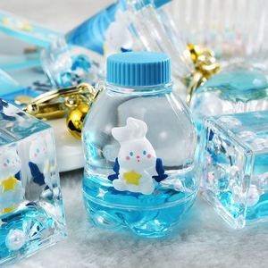 Liquid Floating <b>Key</b> Chain <b>Ring</b> Keyring Pendant Acrylic Creative Cute Cartoon Rabbit Keychain Cartoon Character <b>Key</b> Chains - Product Image 1