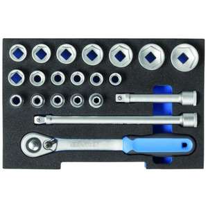 GEDORE - 2836009 1/2 ''Juego de enchufes en bandejas (21 Uds.) -EAN 4010886939437 OTROS CONJUNTOS DE HERRAMIENTAS - Product Image 1