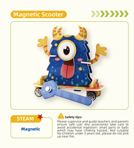 Tự làm từ Scooter STEM giáo dục Câu Đố phim hoạt hình 3D bằng gỗ cha-trẻ em tương tác nghiên cứu đồ chơi thiết lập cho trẻ nhỏ - Product Image 2