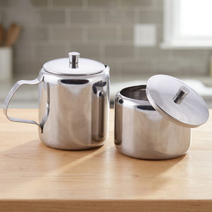 Best Quality MIINOX Stainless Steel <b>Cookware</b> <b>Sets</b> Eco-Friendly /CE Certified Milk and Sugar Pots with Lids Direct From India - Product Image 4