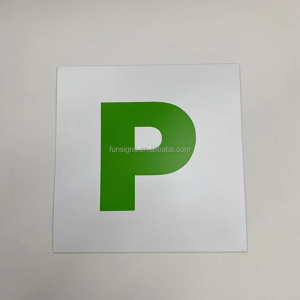 Магнитные P-пластины, P-испытательный лист, зеленая наклейка, новый водитель, P-пластина, автомобильный магнит