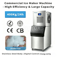 Machine à glaçons en flocons commerciale à économie d'énergie 200 kg/jour en acier inoxydable pour la petite pêche et la transformation des produits de la mer
