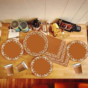 144 Uds desechables Cielito Lindo decoración de fiesta Platos De <span class=keywords><strong>Barro</strong></span> Mexicanos platos de arcilla cerámica de terracota vasos de papel vajilla - Product Image 4