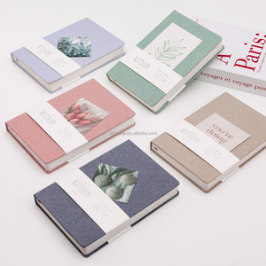 Sinh thái thân thiện Tạp Chí linen vải Bìa Máy Tính Xách Tay Vải trường hợp ràng buộc bìa cứng kế hoạch với lụa Ribbon - Product Image 5