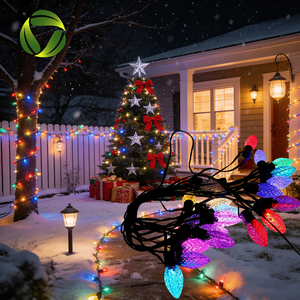 Guirlandes lumineuses LED RGB à changement de couleur, étanches, extérieures, avec télécommande Bluetooth, synchronisation musicale, contrôle par application, lumière ponctuelle LED extérieure continue - Product Image 3