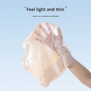 กางเกงชั้นในบิกินี่ลูกไม้ไซส์ 3XL รุ่น Stock High-Rise Cool Feeling Plus ผ้าไหมน้ำแข็งถัก ระบายอากาศได้ดี เป็นมิตรกับสิ่งแวดล้อม เซ็กซี่ ซีทรู - Product Image 3