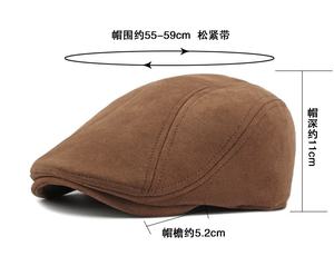 Sombrero de Gamuza Estilo Boina Clásica para Hombre y Mujer, Versión Lisa, Moda Otoño 2024, Estilo Británico Retro - Product Image 4