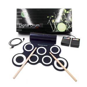 Electronic Drum Set Portable Foldable With Built In <b>Speakers</b> Usb Charging For Practice And Performance - Product Image 1