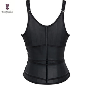 Double contrôle du ventre Body Shaper <span class=keywords><strong>Fajas</strong></span> Colombians Latex Sashes 25 Steel Boned Waist Trainer Slimming Girdle With Vest for Woman - Product Image 2